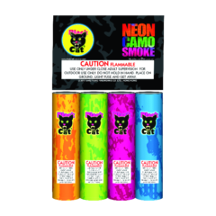 black cat neon camo smoke firework