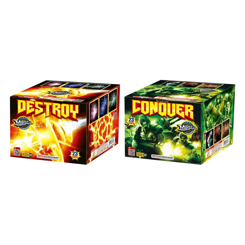 conquer and destroy 500 gram cake miracle firework