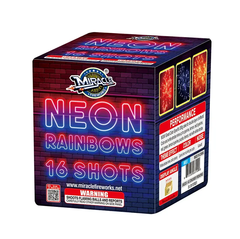 neon rainbows 200 gram cake miracle firework