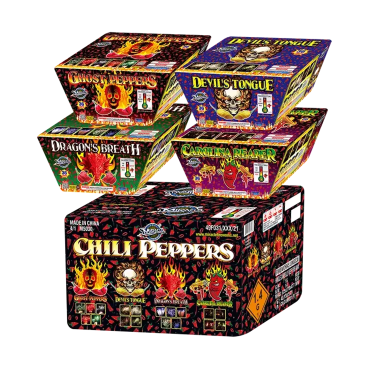 chilli peppers 500 gram cake miacle firework