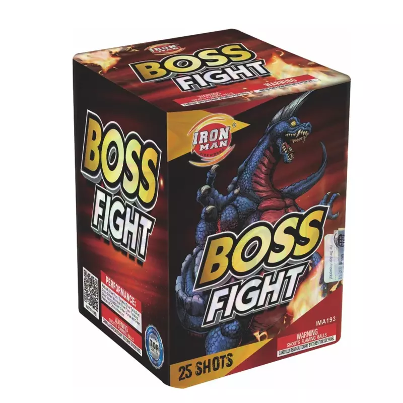 boss fight 200 gram cake iron man firework