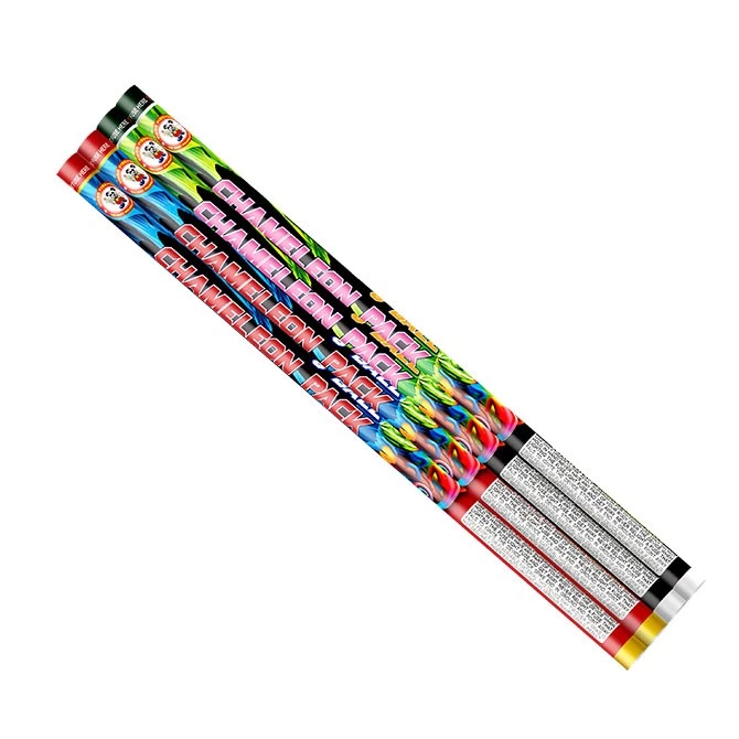 chameleon pack roman candle winda firework 4 piece package 8 shots