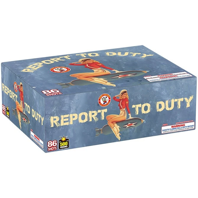 report for duty 500 gram cake winda firework